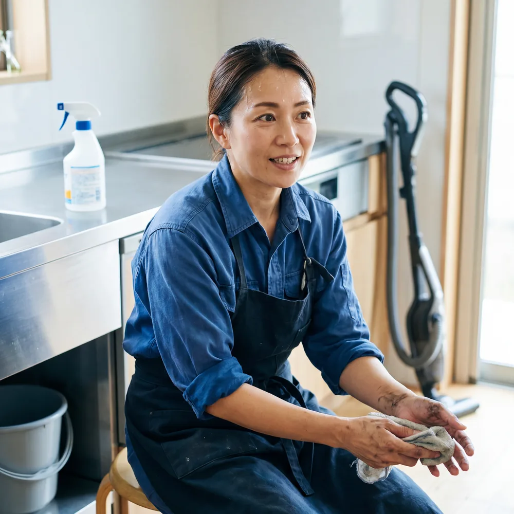Portrait of Lena, a home cleaner in Hamburg